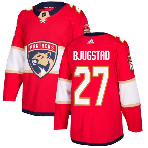 Adidas Panthers #27 Nick Bjugstad Red Home Authentic Stitched NHL Jersey
